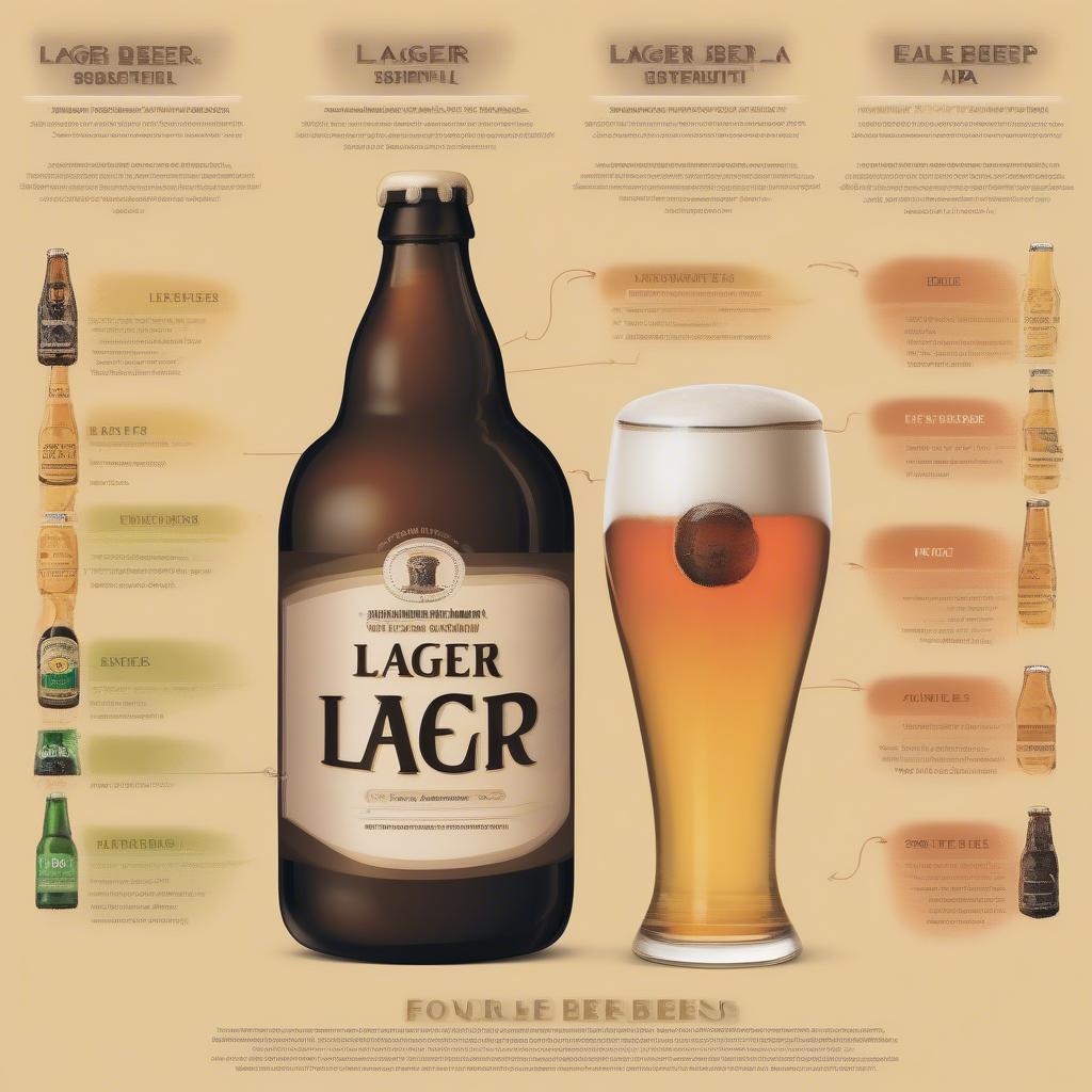 So sánh các loại bia Lager, Ale, Stout và IPA