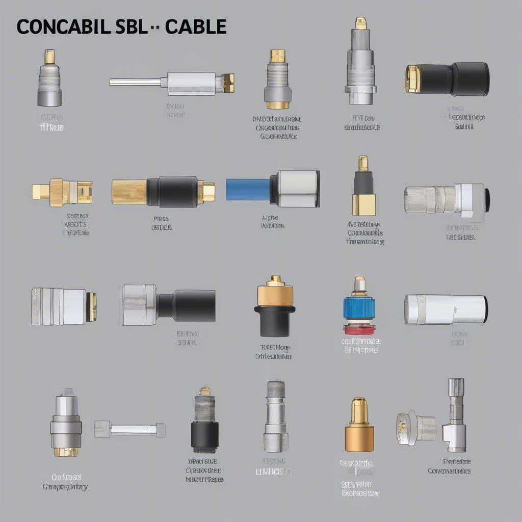 Bộ nối cáp đồng trục F, BNC, N, SMA, TNC