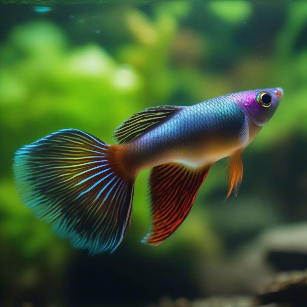 Cá Guppy Đẹp Rực Rỡ Trong Bể Thủy Sinh