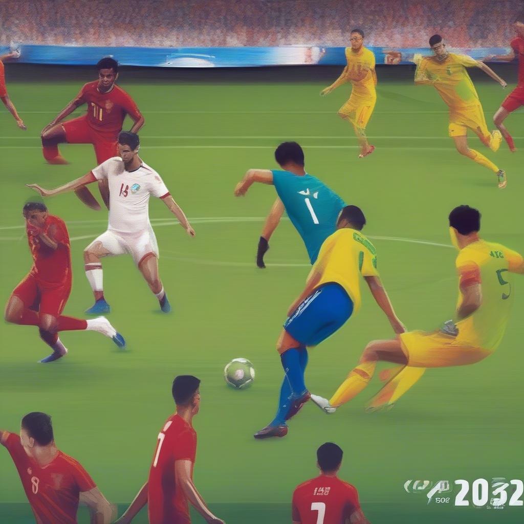 Các đội tuyển bóng đá tranh tài kịch tính tại vòng loại World Cup 2022