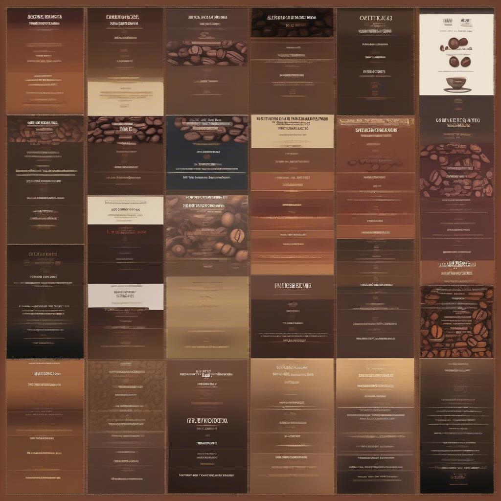 Popular Arabica coffee varieties, including Typica and Bourbon.