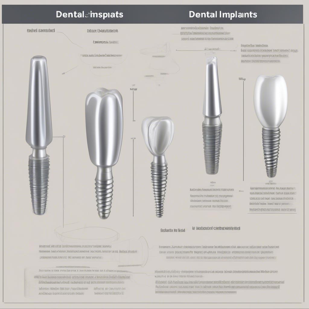 Các hình dạng trụ implant