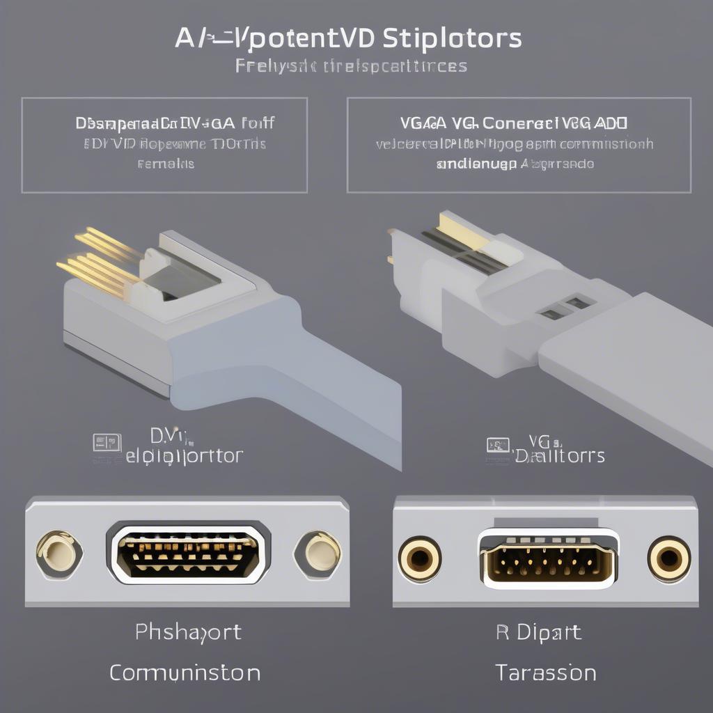 Các loại dây kết nối máy tính VGA, DVI, DisplayPort