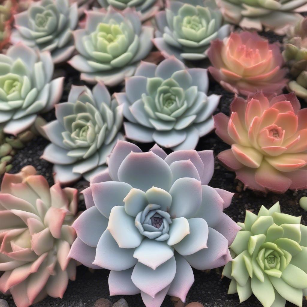 Các loại Echeveria phổ biến với màu sắc đa dạng