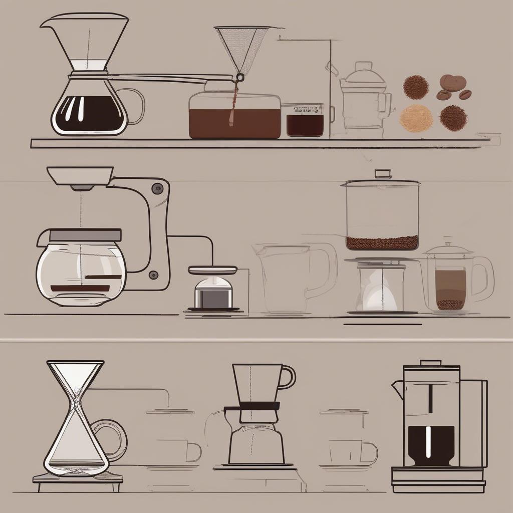 Different brewing methods for Arabica coffee, such as pour-over and French press.