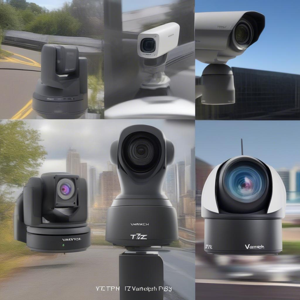 Camera PTZ Vantech: Hình ảnh minh họa camera PTZ Vantech xoay đa chiều.