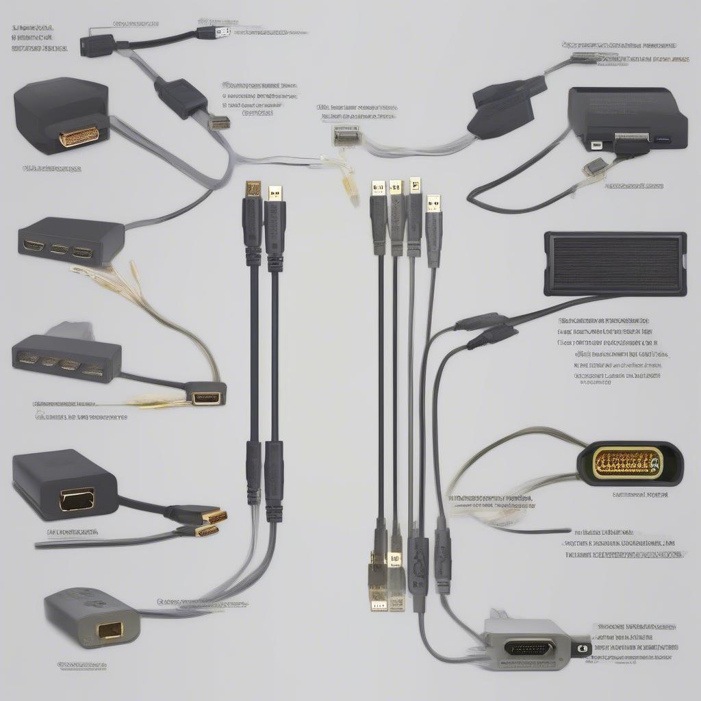 Cáp HDMI, VGA và DVI