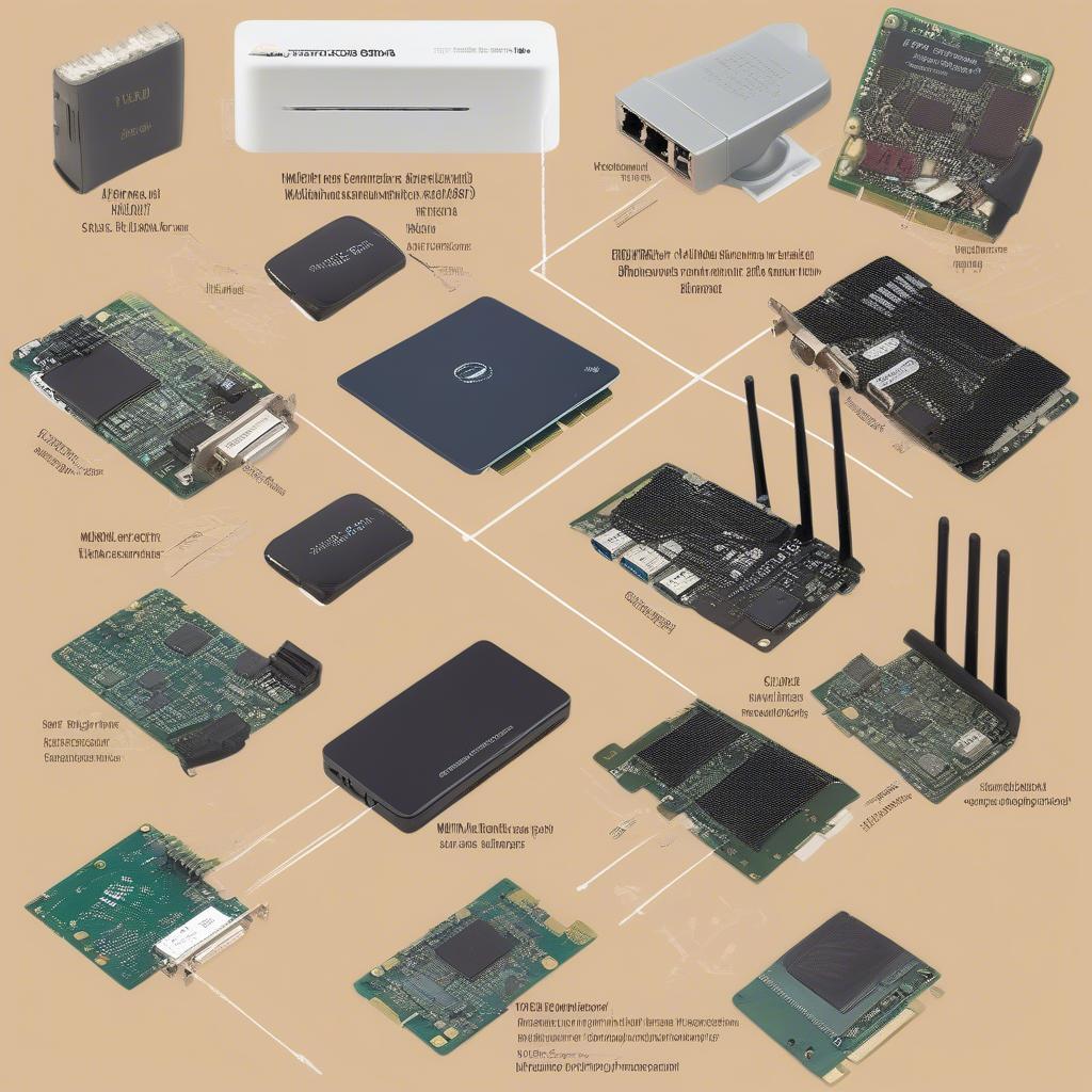 Các loại card mạng: Ethernet, Wi-Fi, Bluetooth