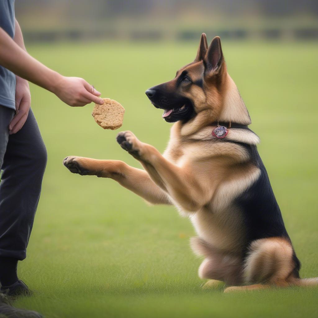 Chó Cảnh Lớn German Shepherd Đang Được Huấn Luyện