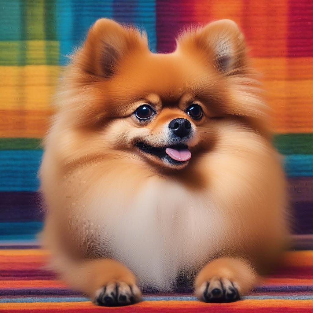 Chó Pomeranian lông xù dễ thương