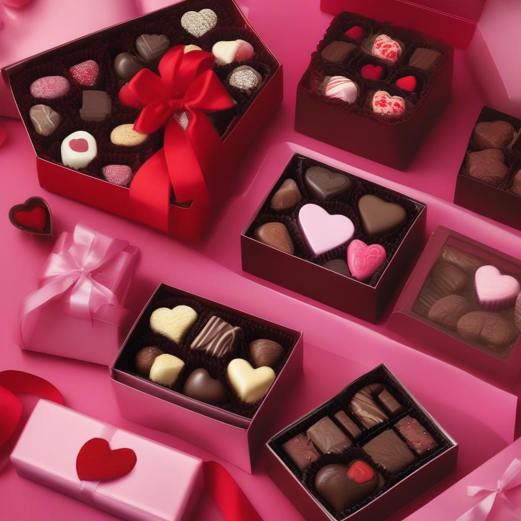 Các loại chocolate Valentine đa dạng