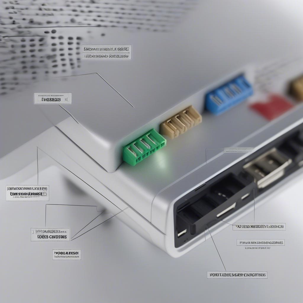 USB, HDMI, and VGA ports on a computer