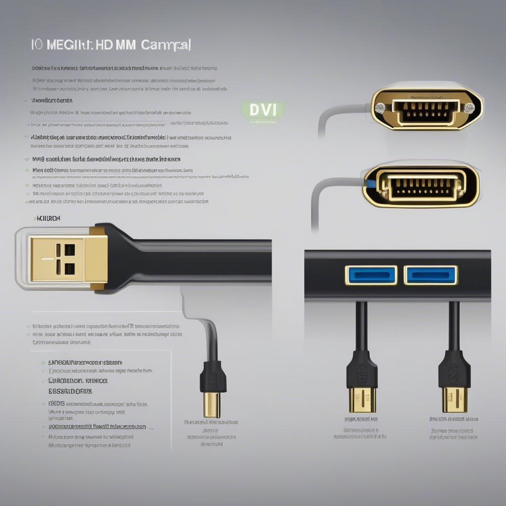 Dây cáp màn hình DVI và HDMI