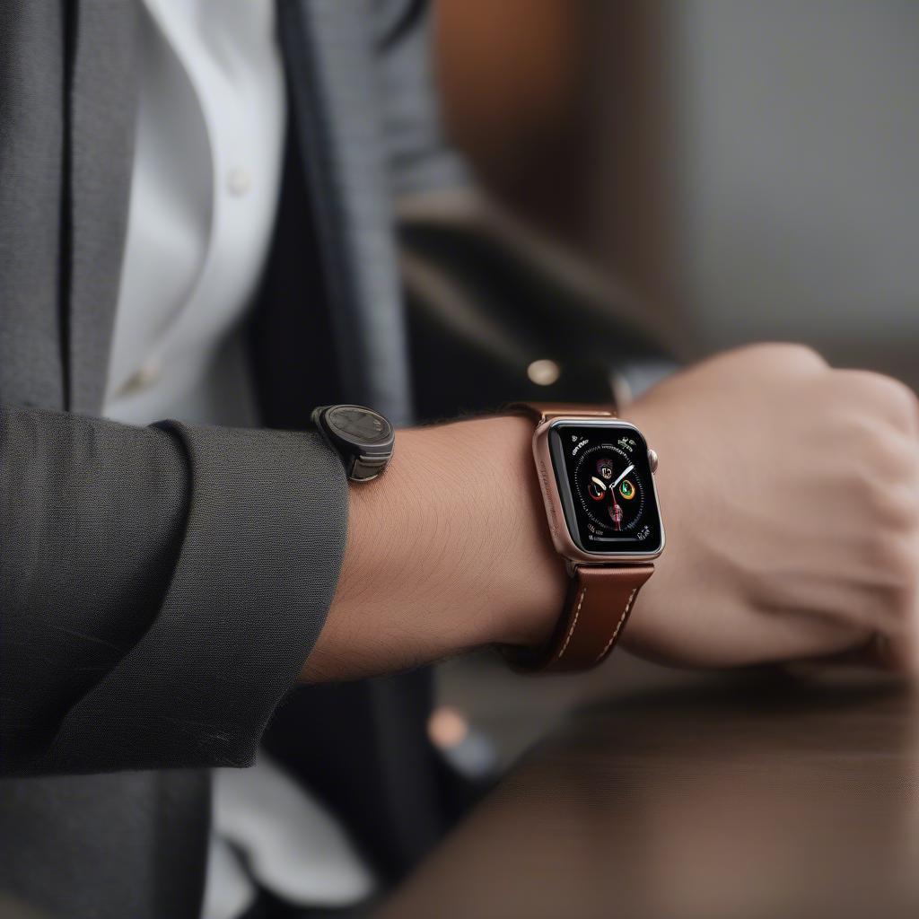 Dây đeo Apple Watch chất liệu da cao cấp