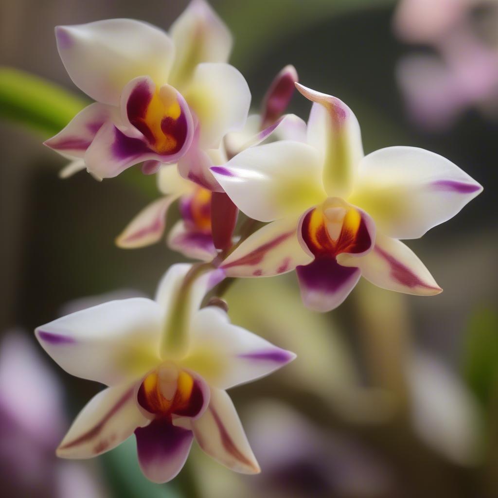 Dendrobium nắng thơm khoe sắc rực rỡ dưới ánh nắng mặt trời