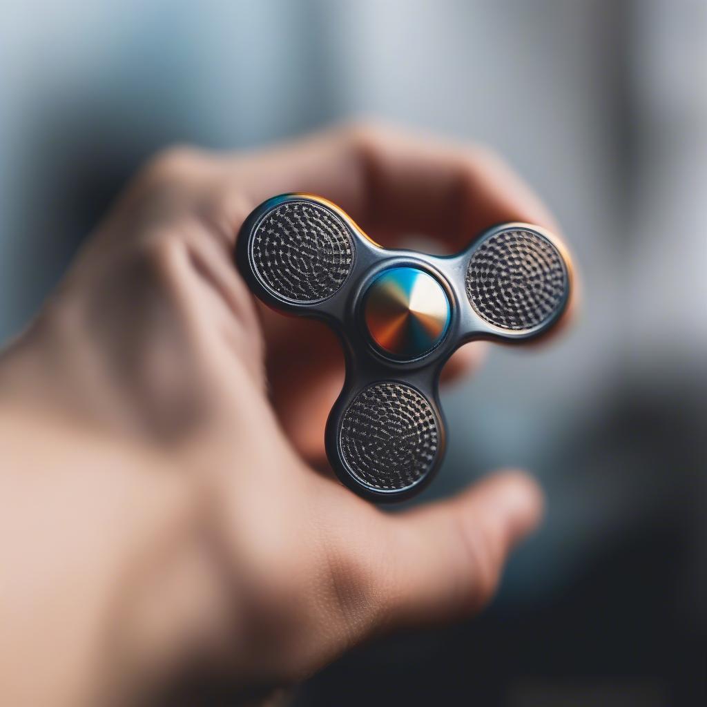 Fidget spinner xoay tròn trên ngón tay