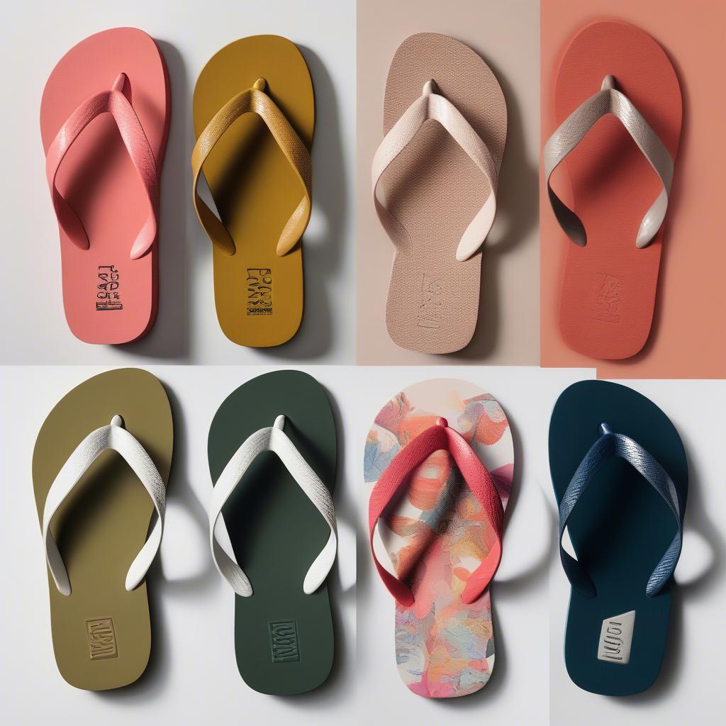 Hình ảnh minh họa sự đa dạng của các loại flip flops