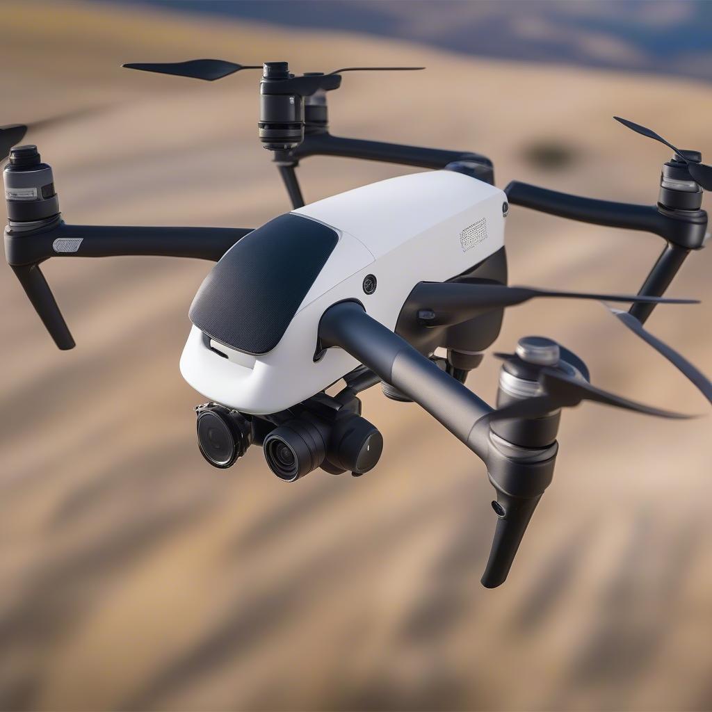 Flycam DJI Inspire 3 đang bay trên bầu trời