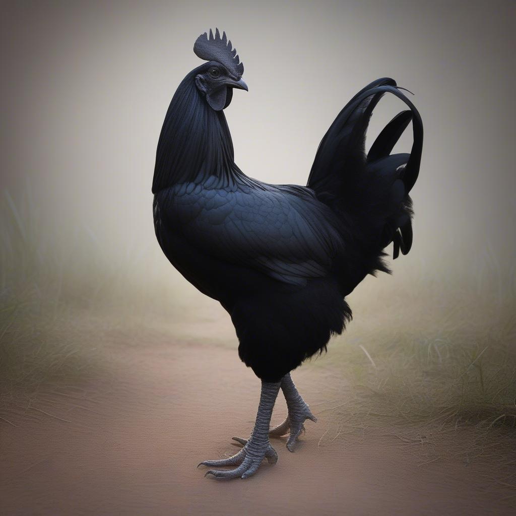 Gà Ayam Cemani đen tuyền