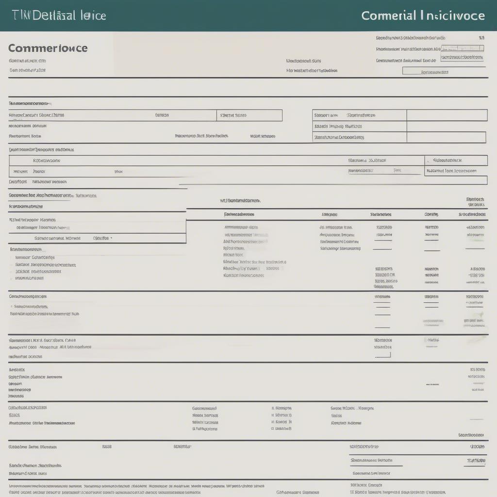 Commercial Invoice Example