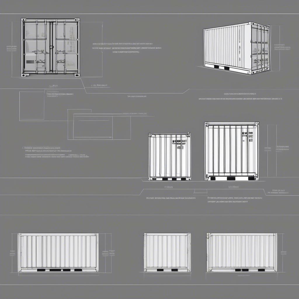 Kích thước container 20 feet chi tiết