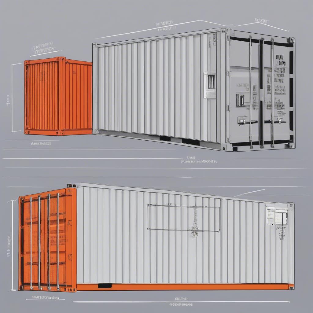 Kích thước container 40 feet đầy đủ