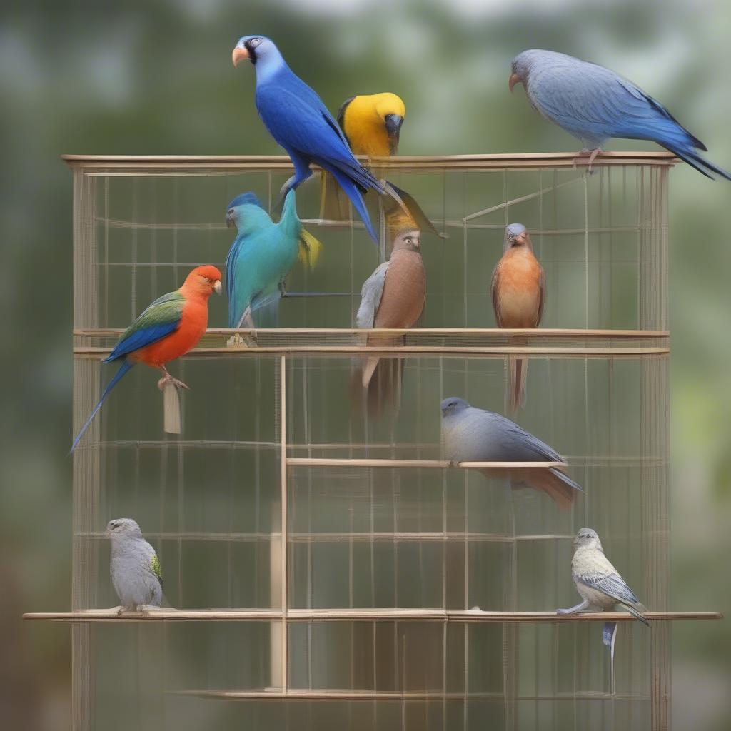 Các Loại Chim Có Thể Nhốt Chung Aviary