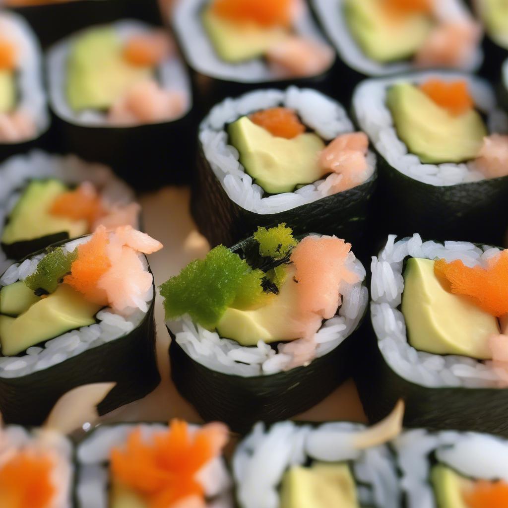 Maki California là một biến thể sushi phổ biến, kết hợp hương vị phương Tây và phương Đông.