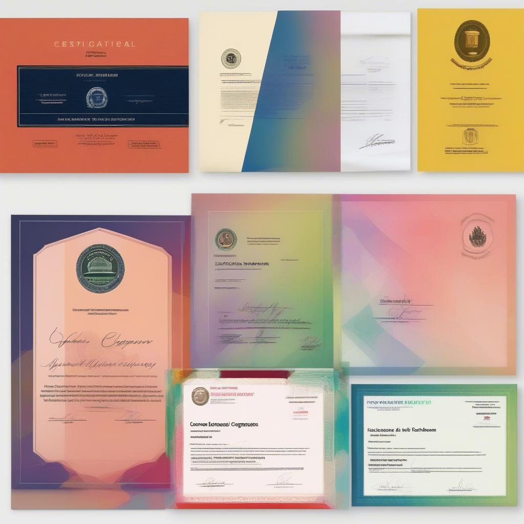 Appropriate Colors for Certificates