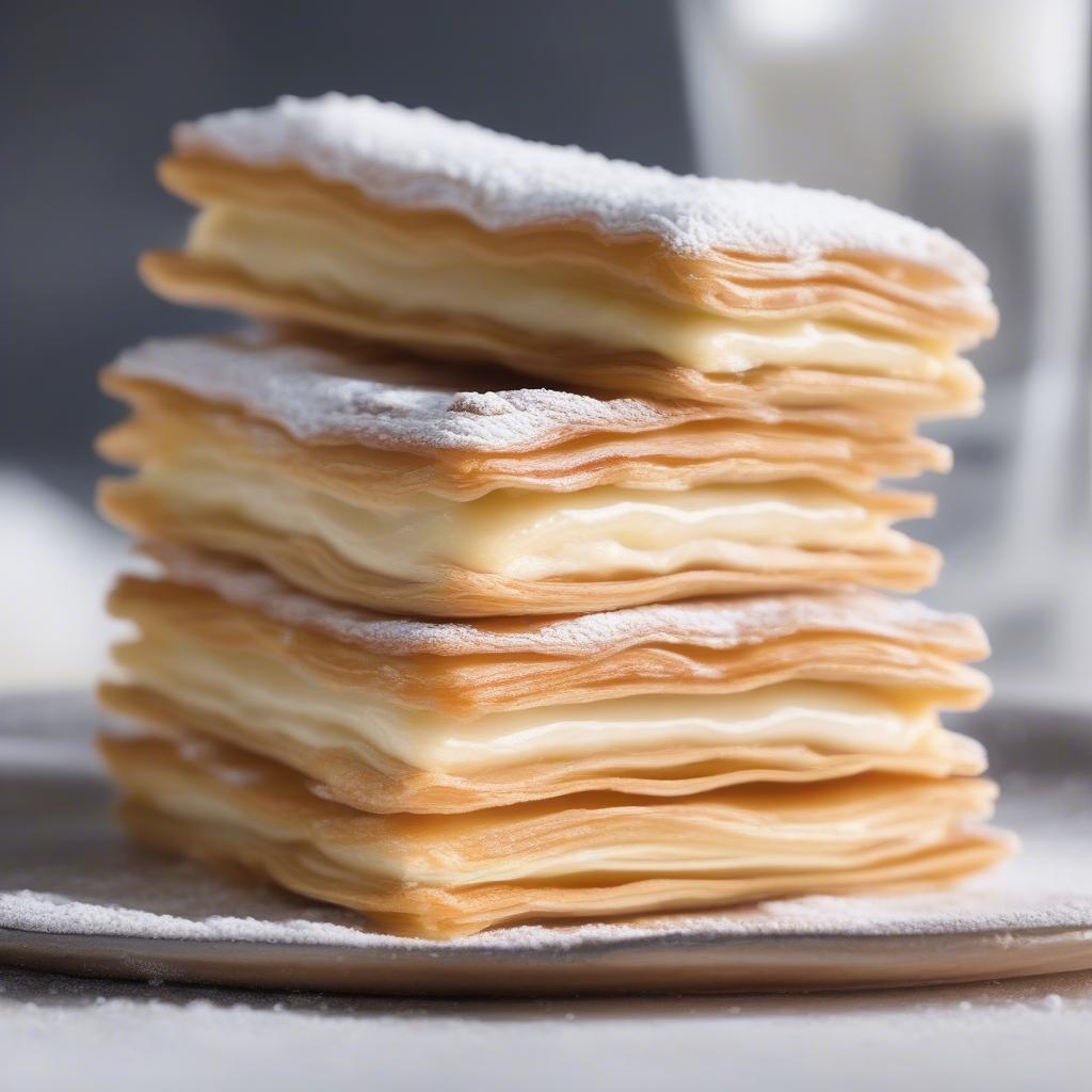 Hình ảnh bánh Mille-feuille hấp dẫn