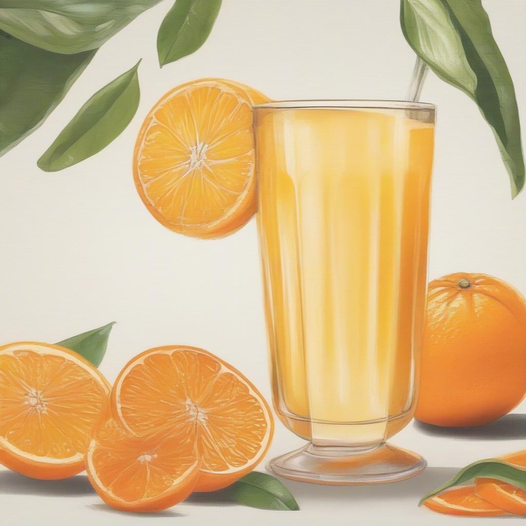 Nước ép cam bổ sung vitamin C