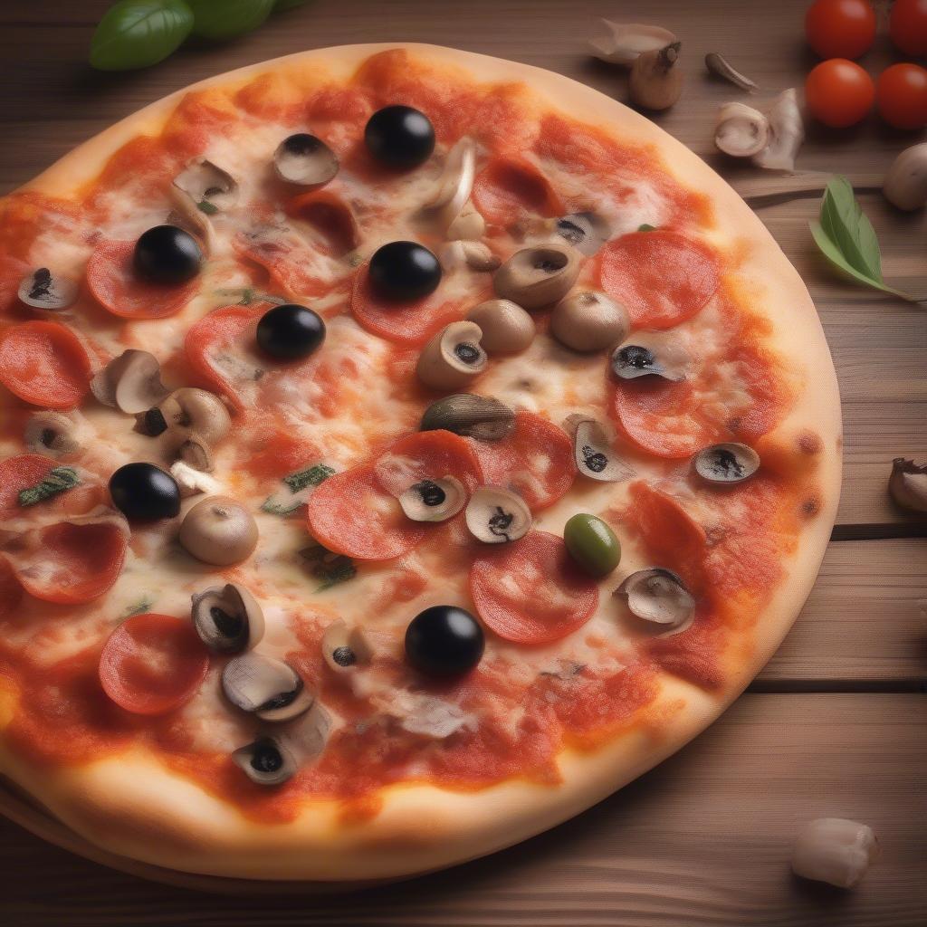 Pizza Ý thơm ngon, hấp dẫn