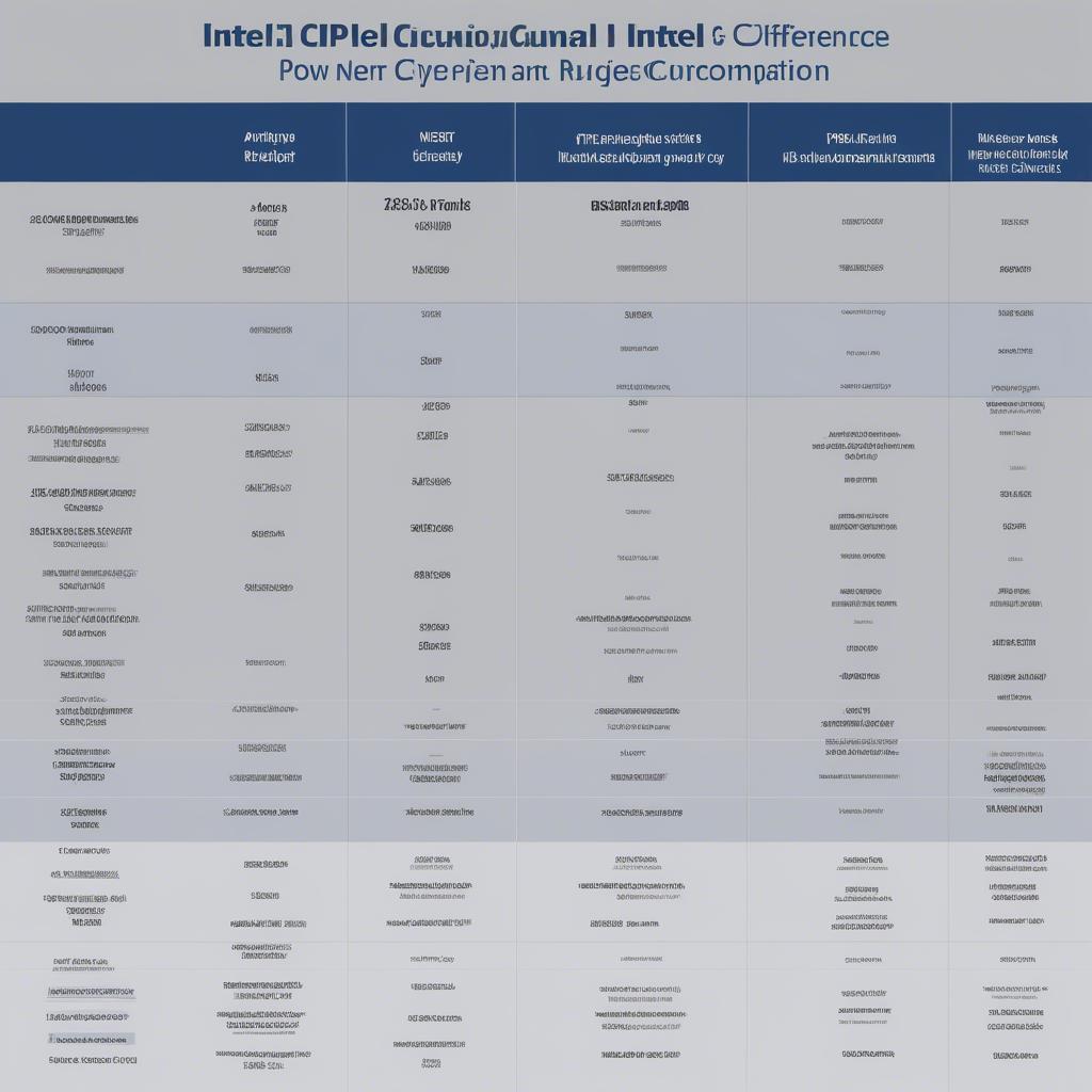 So sánh CPU Intel