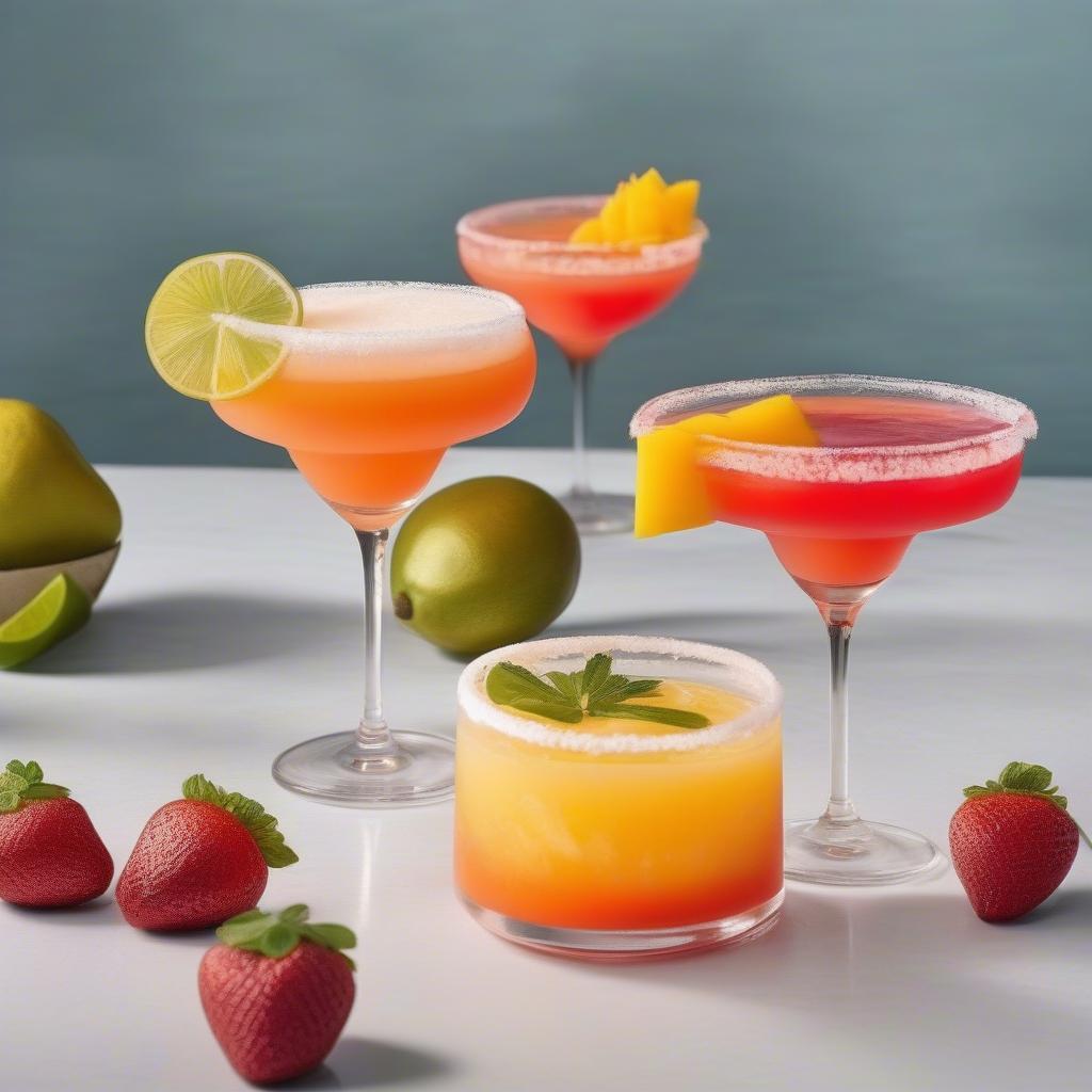 Strawberry Daiquiri, Mango Margarita và Passion Fruit Caipirinha - Ba loại cocktail mùa hè hương vị trái cây nhiệt đới