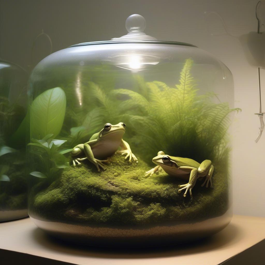 Terrarium được thiết kế cho ếch cảnh