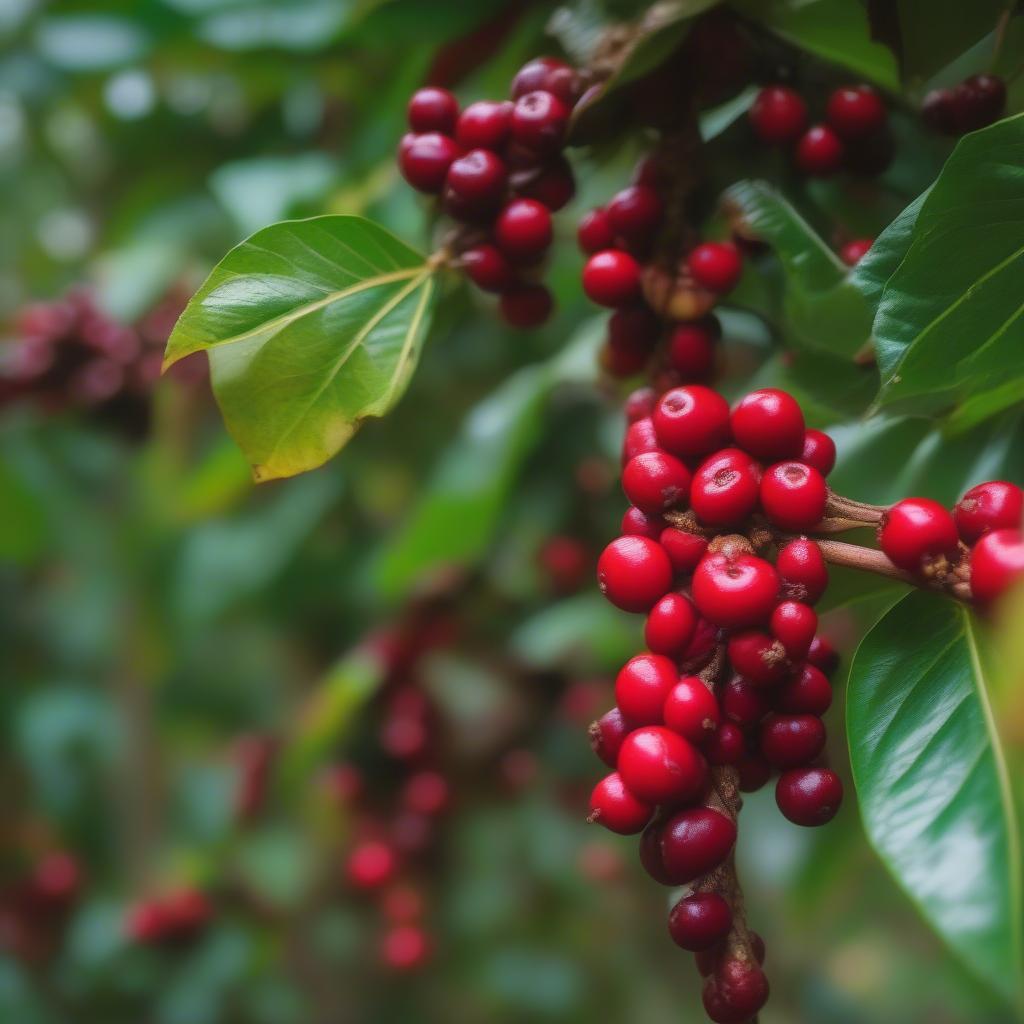 Thu hoạch cà phê Robusta ở Lâm Đồng