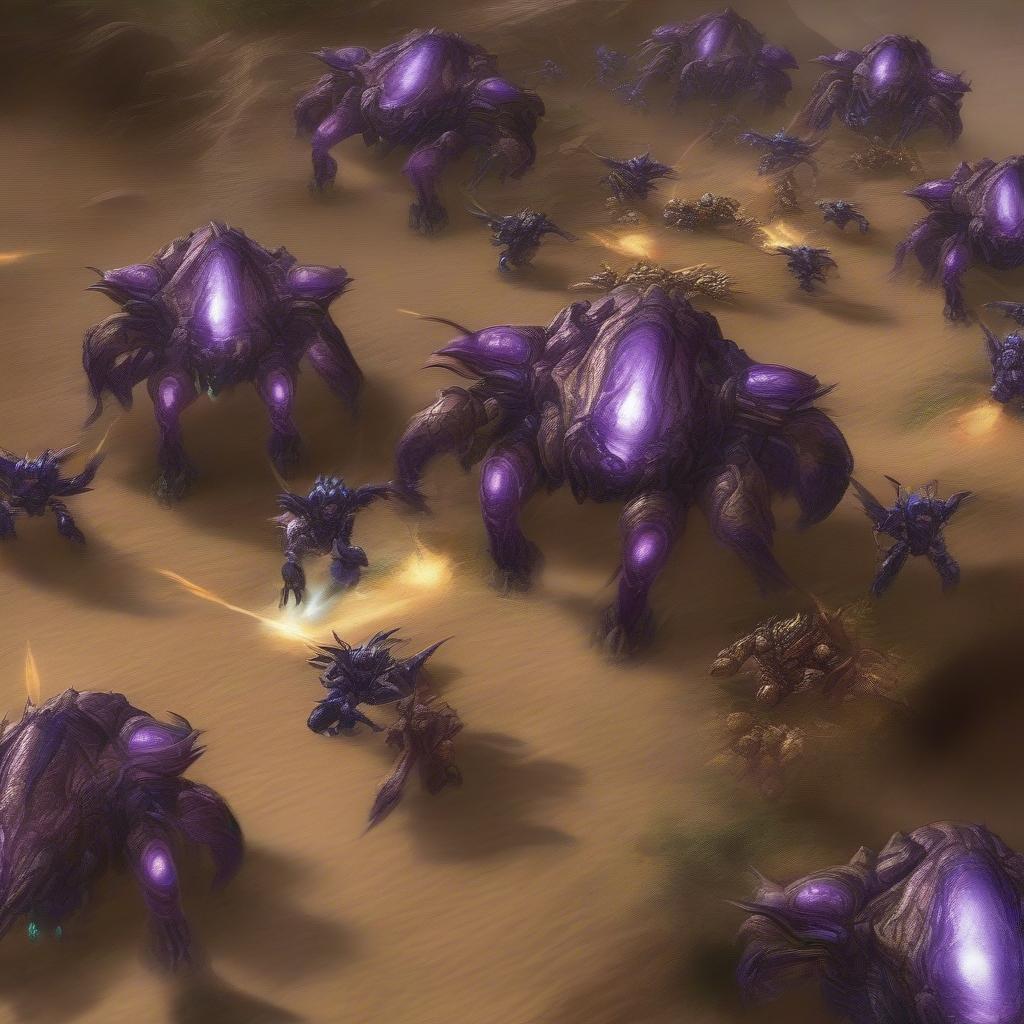 Zergling tấn công